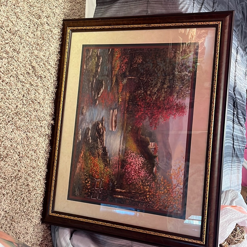 8 1/4 ft X 2 1/2 ft Wall hanging. Home interiors. Very pretty. Fall colors.